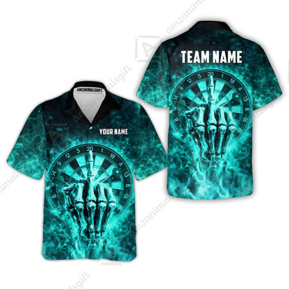 Custom Darts Team Jersey, Personalized Reaper Bullseye Dart Polo Shirt For Players With Name & Team Name