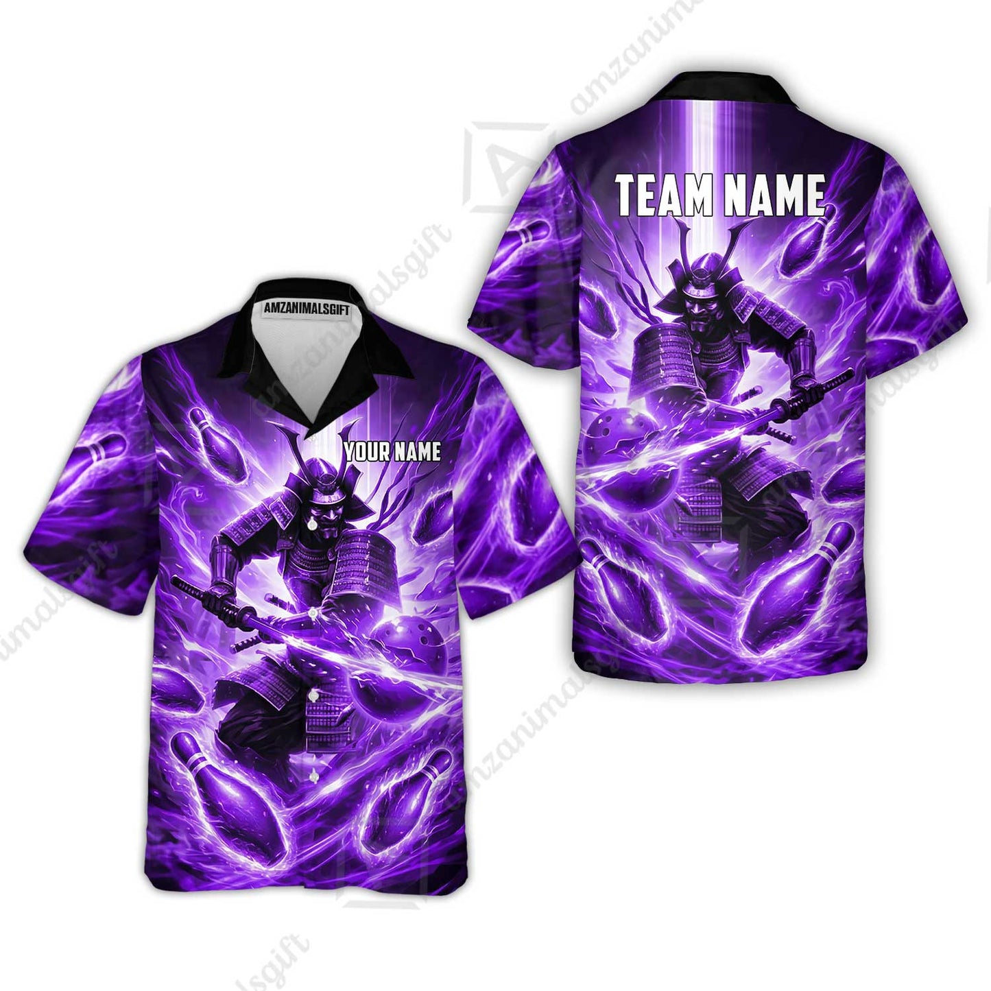 Custom Bowling Jersey Polo Shirt, Japanese Samurai Warrior Bowling, Custom Bowling Jersey Team Shirt For Players With Name & Team Name