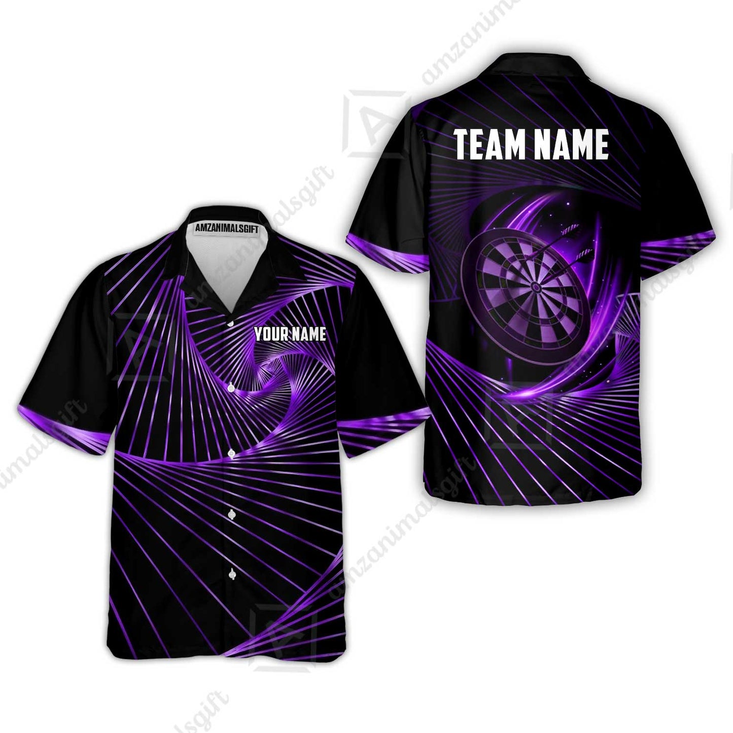 Custom Darts Team Jersey, Personalized Dark Flame Dart Polo Shirt For Players With Name & Team Name