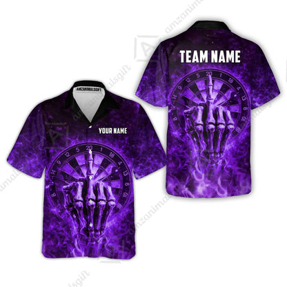 Custom Darts Team Jersey, Personalized Reaper Bullseye Dart Polo Shirt For Players With Name & Team Name