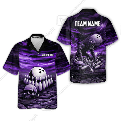 Custom Full Moon Werewolf Bowling Jersey Polo Shirt, Custom Full Moon Werewolf Bowling Jersey Team Shirt For Players With Name & Team Name
