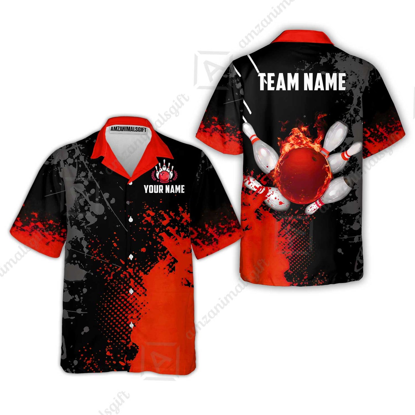 Custom Bowling Jersey Polo Shirt, Fire Ball Bowling, Custom Bowling Jersey Team Shirt For Players With Name & Team Name
