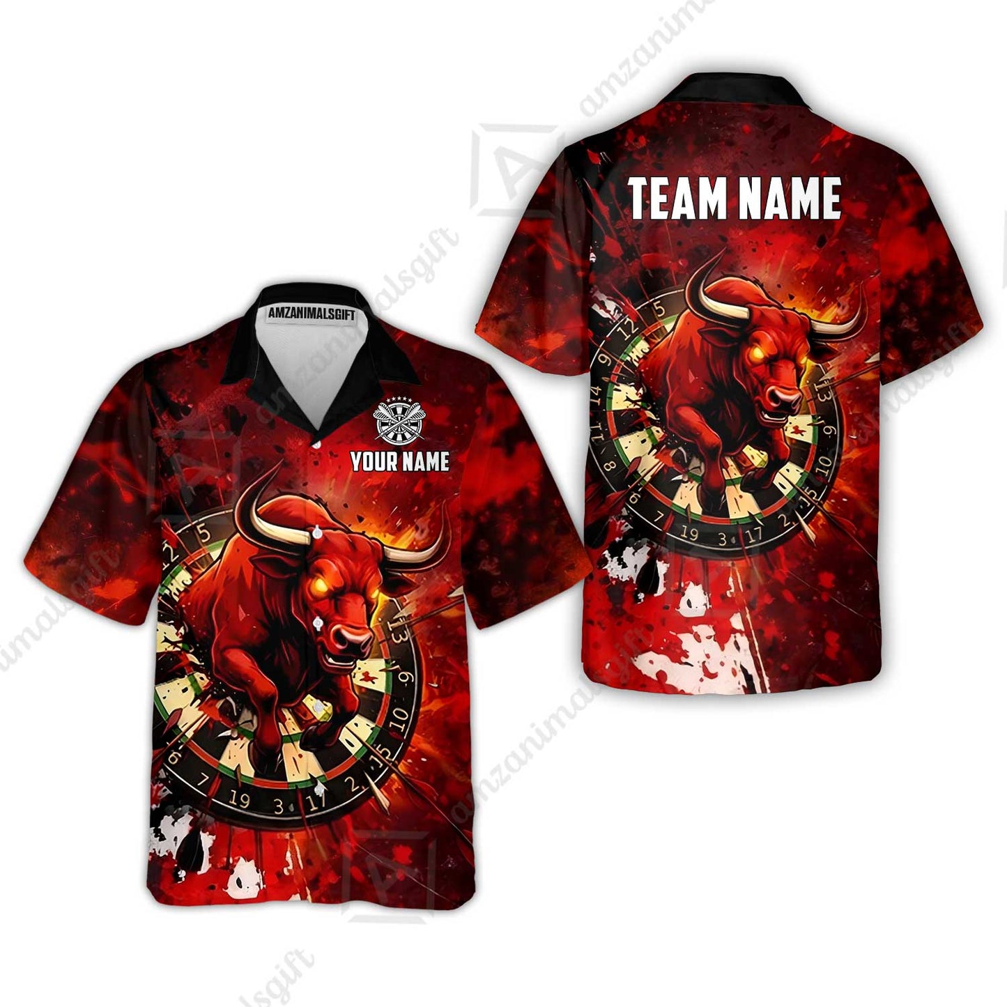Custom Darts Team Jersey, Personalized Raging Bull Jersey Shirt For Players With Name & Team Name
