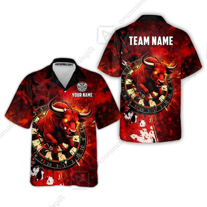 Custom Darts Team Jersey, Personalized Raging Bull Jersey Shirt For Players With Name & Team Name