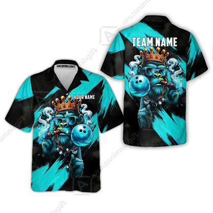 Custom Bowling Jersey Polo Shirt, Gorilla Boss King, Custom Bowling Jersey Team Shirt For Players With Name & Team Name