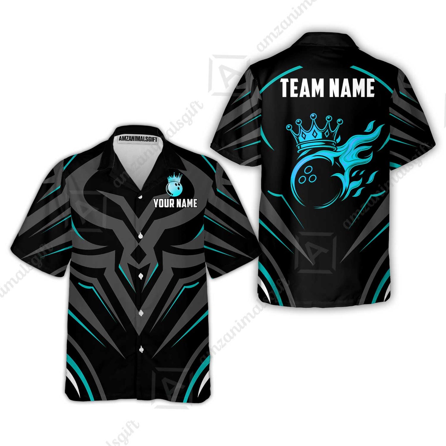 Custom Bowling Jersey Polo Shirt, Crowned Bowling Ball, Custom Bowling Jersey Team Shirt For Players With Name & Team Name