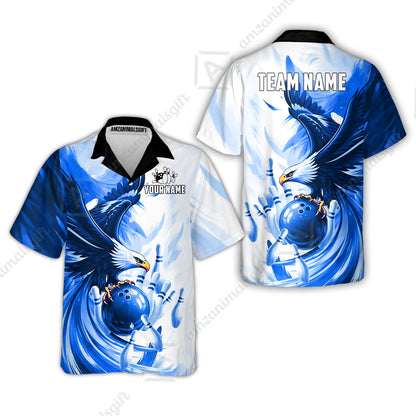 Custom Bowling Jersey Polo Shirt, Soaring Eagle, Custom Bowling Jersey Team Shirt For Players With Name & Team Name