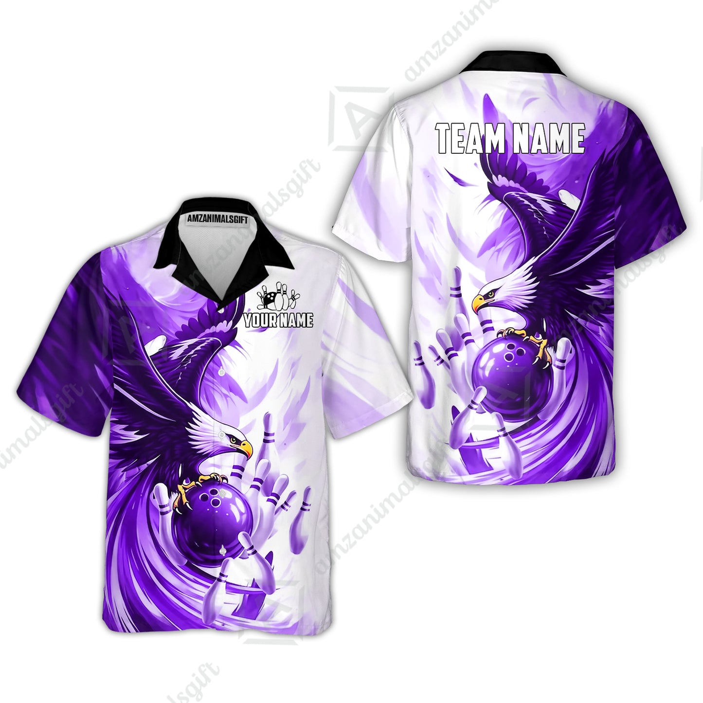 Custom Bowling Jersey Polo Shirt, Soaring Eagle, Custom Bowling Jersey Team Shirt For Players With Name & Team Name