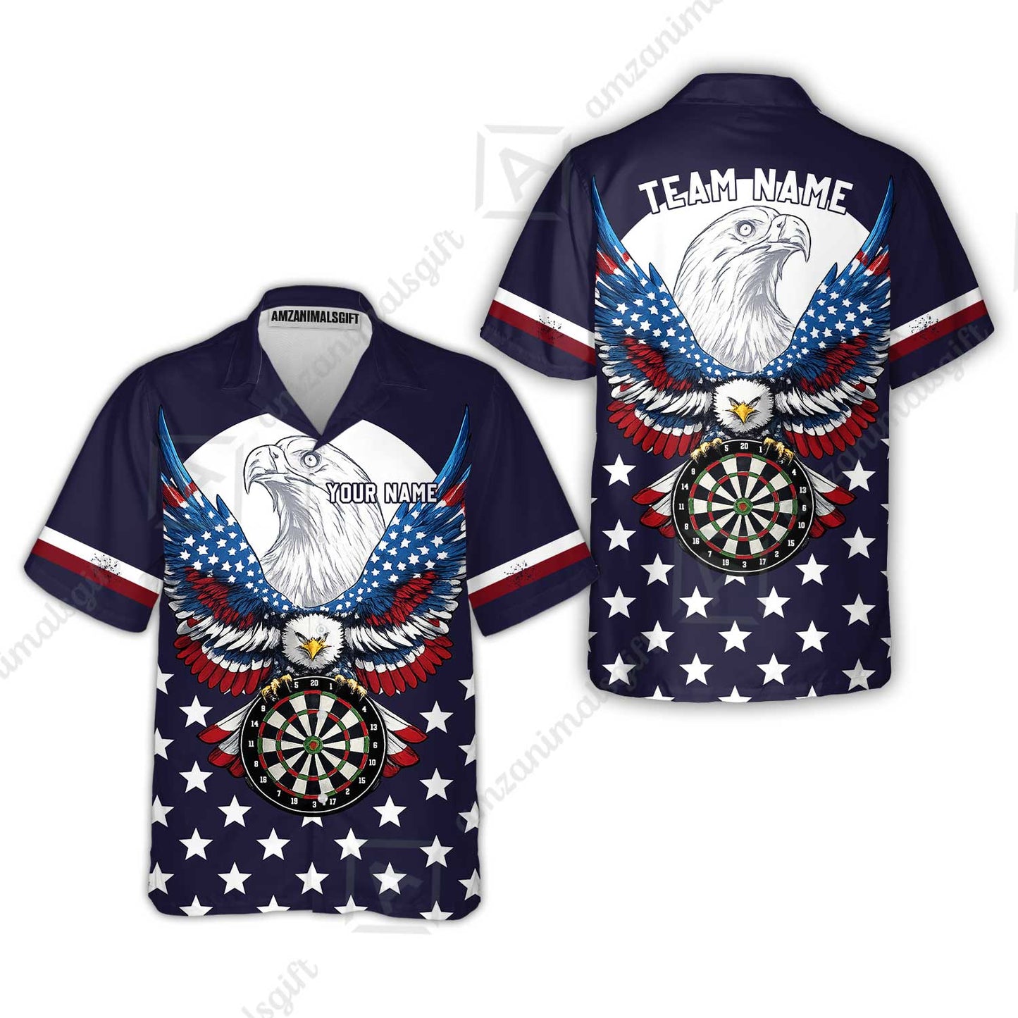 Custom Darts Jersey Polo Shirt, American Eagle, Custom Dart Jersey Team Shirt For Players With Name & Team Name