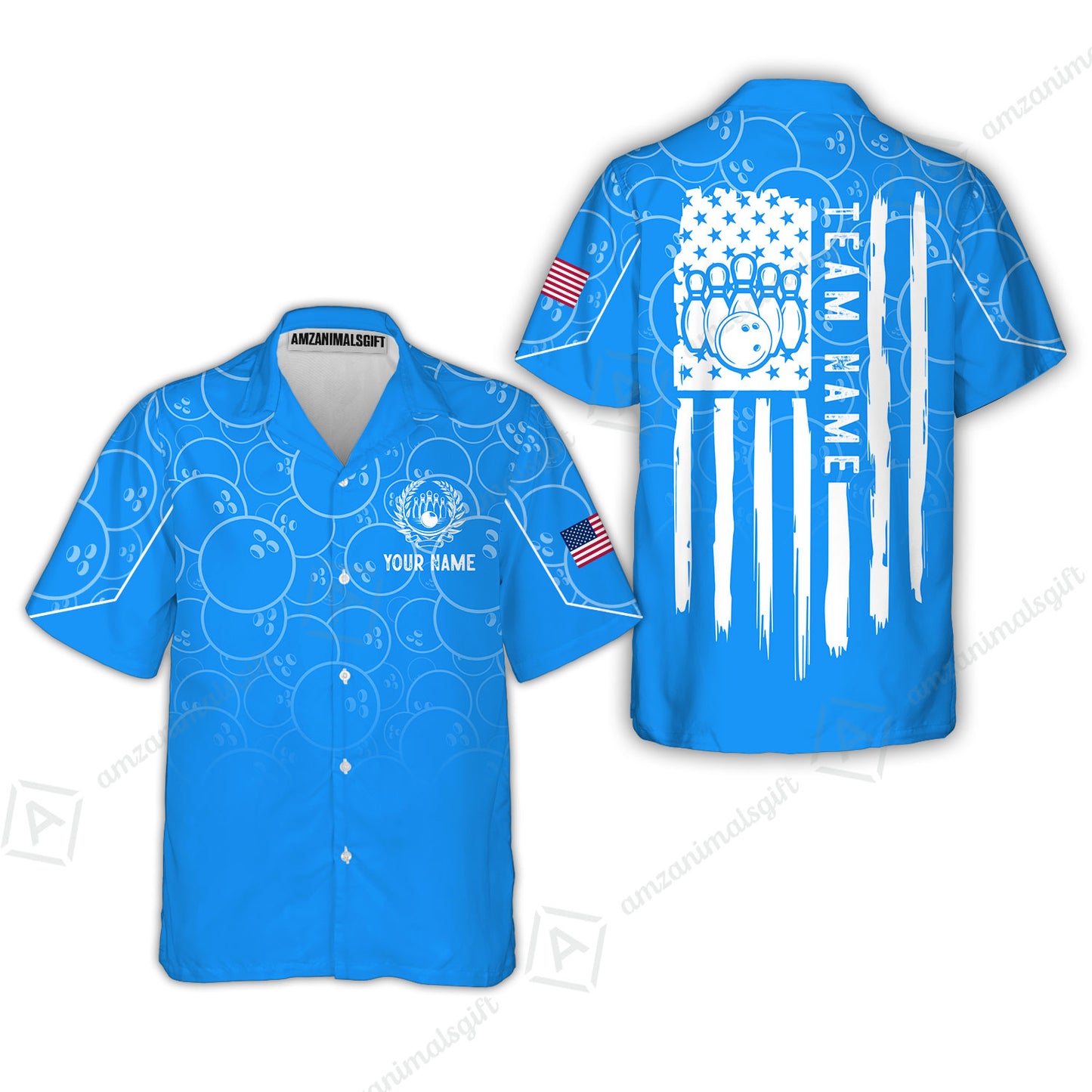 Custom Bowling Jersey Polo Shirt, Vibrant Kelly Ball Pattern Flag, Custom Bowling Jersey Team Shirt For Players With Name and Team Name