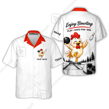 Custom Bowling Jersey Polo Shirt, Enjoy Bowling, Custom Bowling Jersey Team Shirt For Players With Name and Team Name