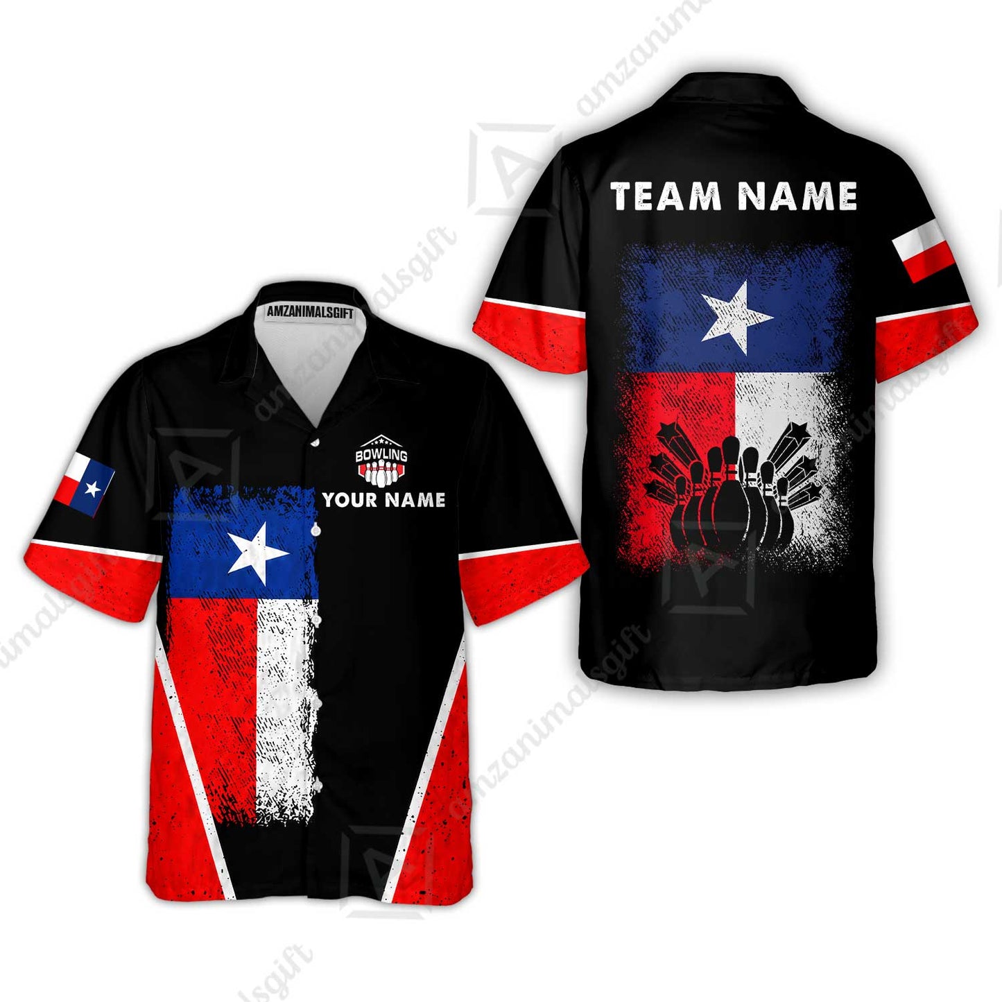Custom Bowling Jersey Polo Shirt, Texas Stricker, Custom Bowling Jersey Team Shirt For Players With Name and Team Name