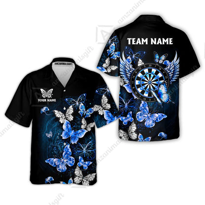 Custom Dart Jersey Team Shirt For Players, Dreamy Nebula & Angelic Butterflies, Personalize Name and Team Name