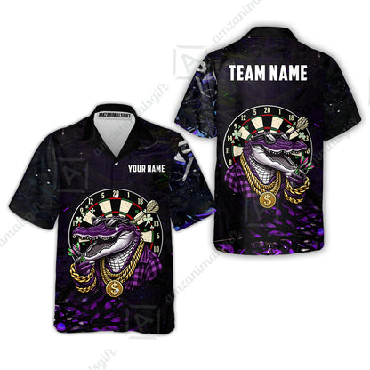 Custom Darts Team Jersey, Personalized Alligator Dart Jersey Shirt For Players With Name & Team Name