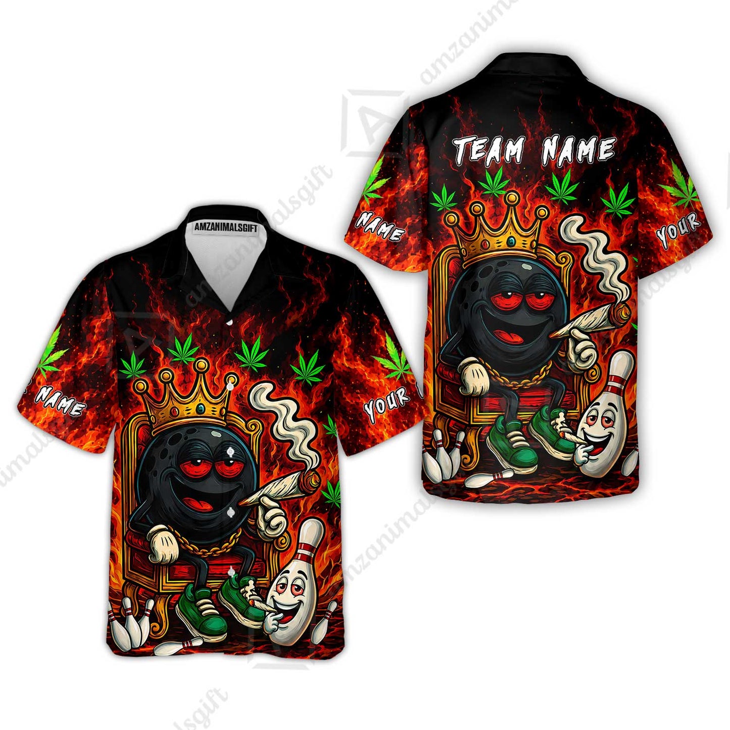 Custom Bowling Jersey Polo Shirt, Stoner Bowling, Personalize Name and Team Name