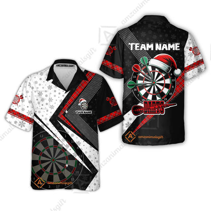 Custom Funny Santa Darts Unisex Polo Team Shirts, Custom Christmas Team League Darts Jersey Polo , Custom Darts Team Jerseys Uniform