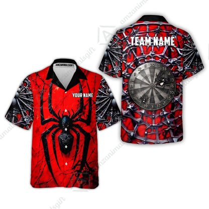Custom Darts Jersey Polo Shirt, Gothic Widow Spiderweb, Custom Dart Jersey Team Shirt For Players With Name & Team Name