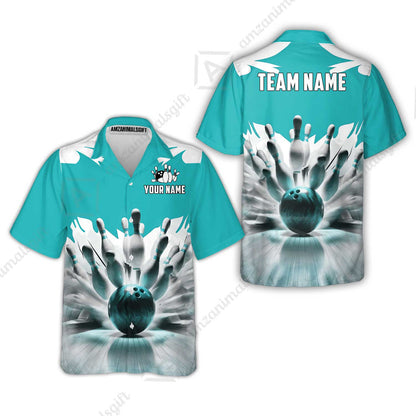 Custom Bowling Jersey Polo Shirt, Electric Marble Strike, Custom Bowling Jersey Team Shirt For Players With Name and Team Name