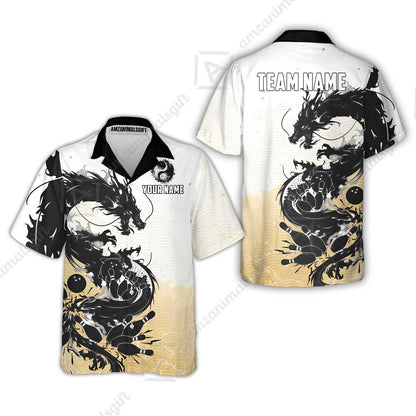 Custom Sumie Dragon Bowling Jersey Polo Shirt, Custom Sumie Dragon Bowling Jersey Team Shirt For Players With Name & Team Name