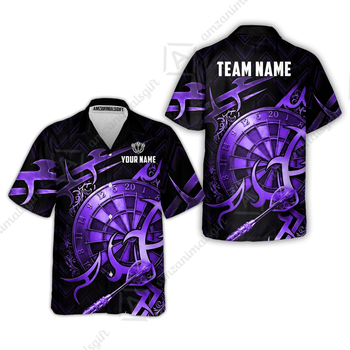 Custom Darts Jersey Polo Shirt, Tribal Darts & Mechanical Inferno, Custom Dart Jersey Team Shirt For Players With Name & Team Name