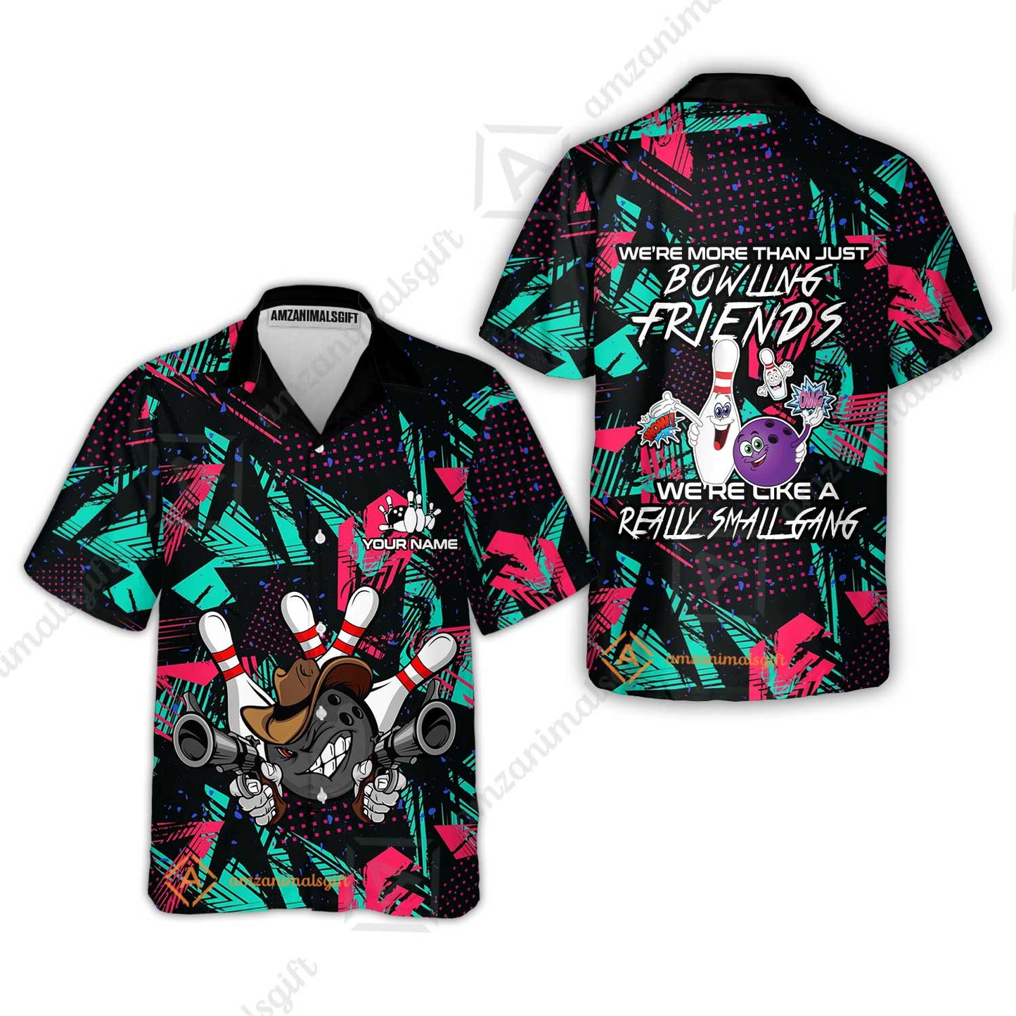 Customized Bowling Friends Polo Shirt, Really Small Gang Bowling Team Polo Shirt, Perfect Outfit For Bowlers