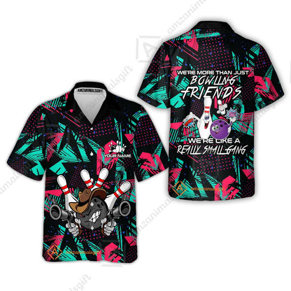Customized Bowling Friends Polo Shirt, Really Small Gang Bowling Team Polo Shirt, Perfect Outfit For Bowlers