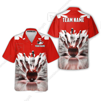 Custom Bowling Jersey Polo Shirt, Electric Marble Strike, Custom Bowling Jersey Team Shirt For Players With Name and Team Name