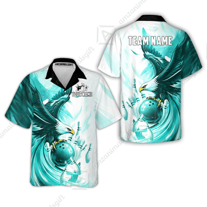 Custom Bowling Jersey Polo Shirt, Soaring Eagle, Custom Bowling Jersey Team Shirt For Players With Name & Team Name