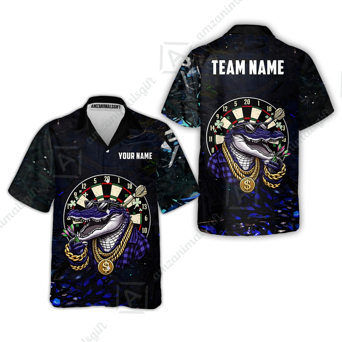 Custom Darts Team Jersey, Personalized Alligator Dart Jersey Shirt For Players With Name & Team Name