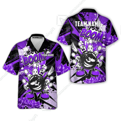 Custom Bowling Jersey Polo Shirt, Dabbing Cartoon Monster, Custom Bowling Jersey Team Shirt For Players With Name & Team Name