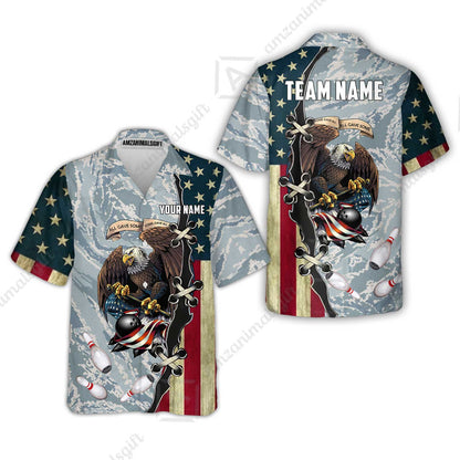 Custom Bowling Jersey Polo Shirt, All Gave Some Bowling, Personalized Name & Team Name
