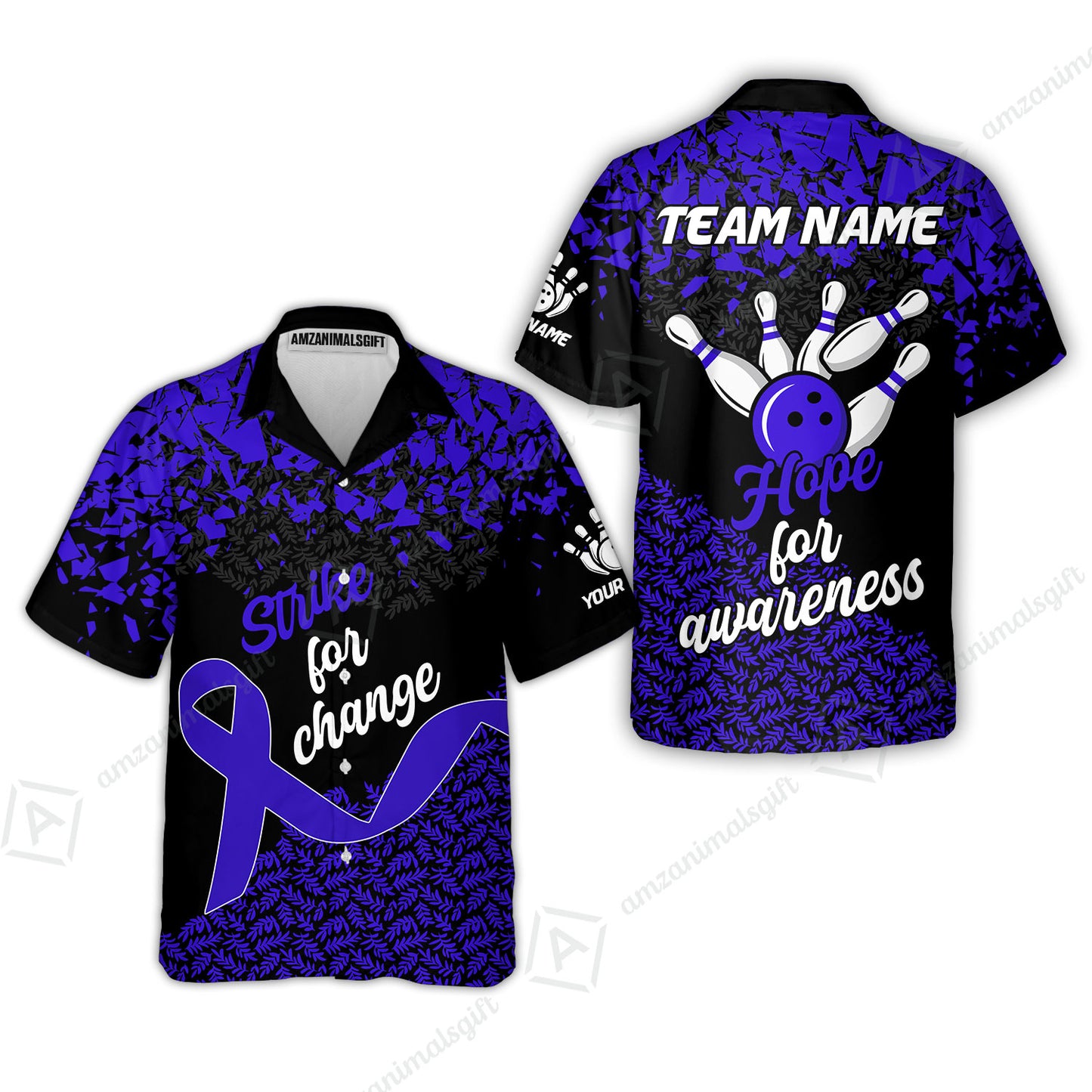 Custom Bowling Jersey Uniform Shirt, Bowling Strike For Change Team Shirt For Players With Name & Team Name
