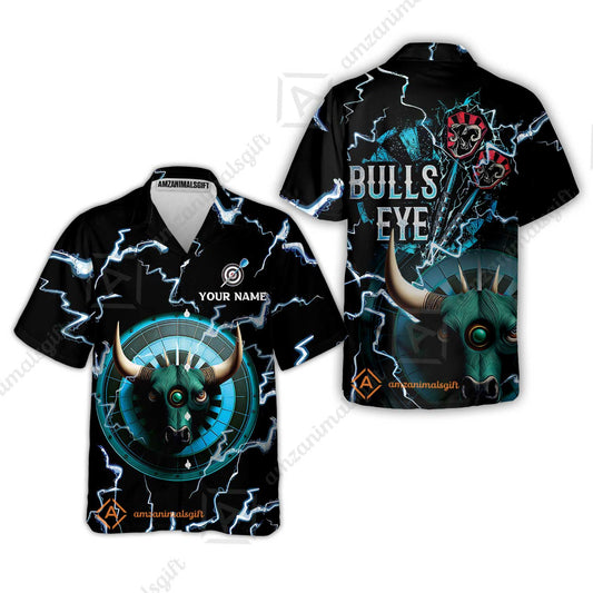 Customized Darts Hawaiian Shirt, Bullseye Dartboard, Personalized Name Darts And Bull Hawaiian Shirt- Perfect Gift For Darts Lovers, Darts Players