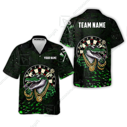 Custom Darts Team Jersey, Personalized Alligator Dart Jersey Shirt For Players With Name & Team Name
