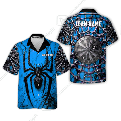 Custom Darts Jersey Polo Shirt, Gothic Widow Spiderweb, Custom Dart Jersey Team Shirt For Players With Name & Team Name