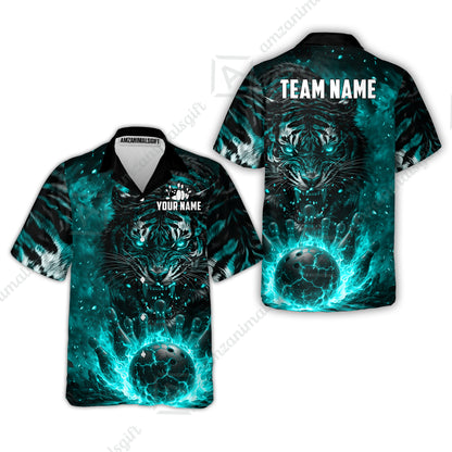 Custom Bowling Jersey Polo Shirt, Cursed Phantom Tiger, Custom Bowling Jersey Team Shirt For Players With Name & Team Name
