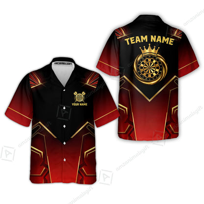 Custom Luxury Golden Crown Darts Jersey Polo Shirt, Custom Luxury Golden Crown Dart Jersey Team Shirt For Players With Name & Team Name