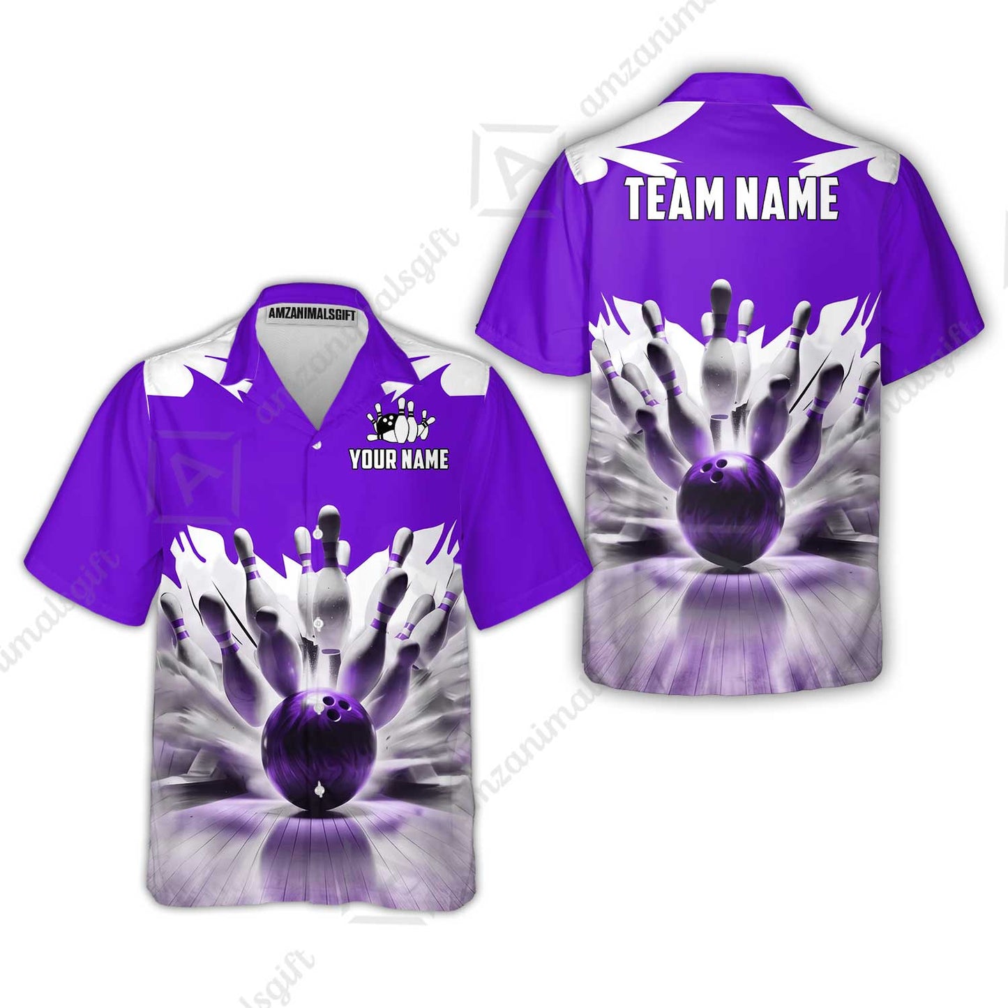 Custom Bowling Jersey Polo Shirt, Electric Marble Strike, Custom Bowling Jersey Team Shirt For Players With Name and Team Name
