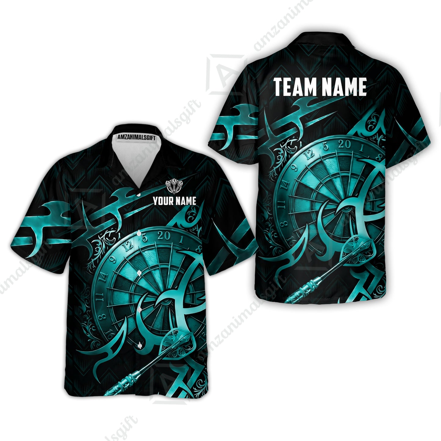Custom Darts Jersey Polo Shirt, Tribal Darts & Mechanical Inferno, Custom Dart Jersey Team Shirt For Players With Name & Team Name
