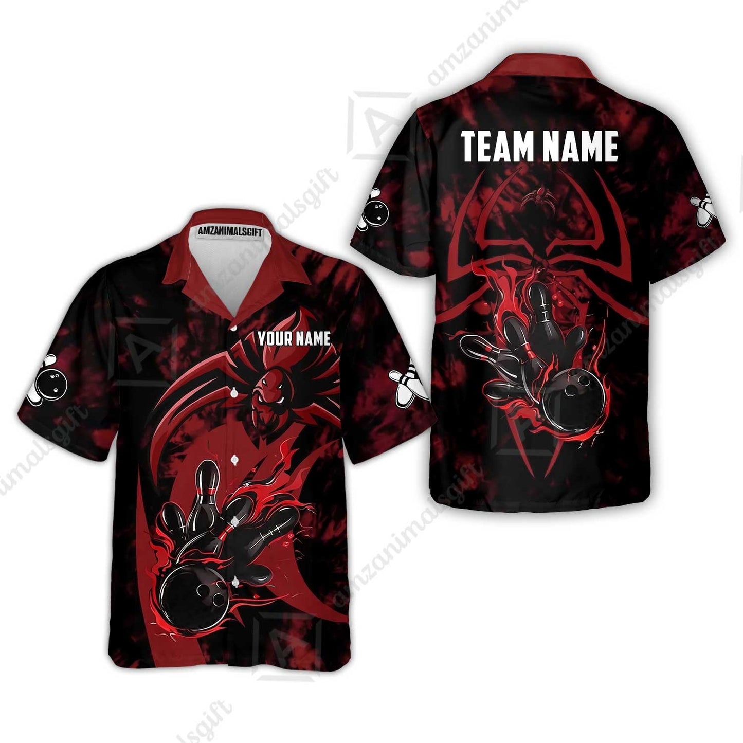 Custom Bowling Jersey Polo Shirt, Neon Venom Spider Monster, Custom Bowling Jersey Team Shirt For Players With Name and Team Name