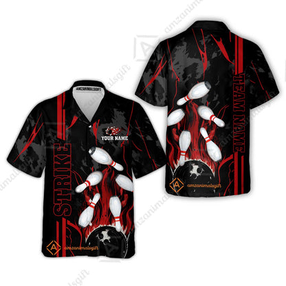 Custom Team Name Bowling Strike Team  Bowling Jersey - Custom Name Bowling Strike Personalized Bowling Polo Shirt - Uniform Shirt For Bowlers