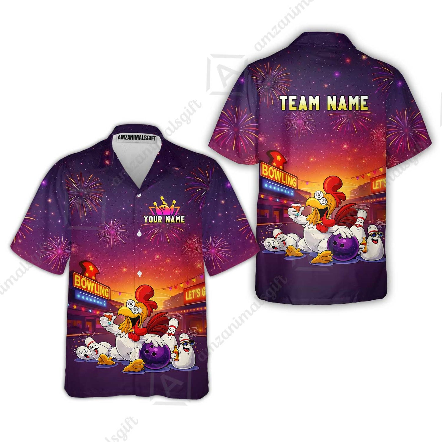 Custom The Tipsy Rooster Bowling Jersey Polo Shirt, Custom The Tipsy Rooster Bowling Jersey Team Shirt For Players With Name & Team Name