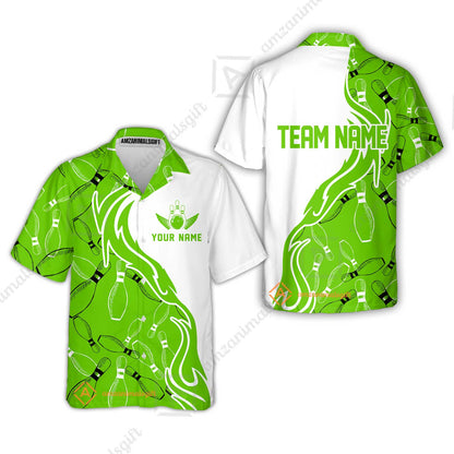 Bowling Custom Women Polo Shirt - Custom Bowling Team Jersey,  Bowling uniforms Ball & Pins Personalized Bowling Name And Team Name