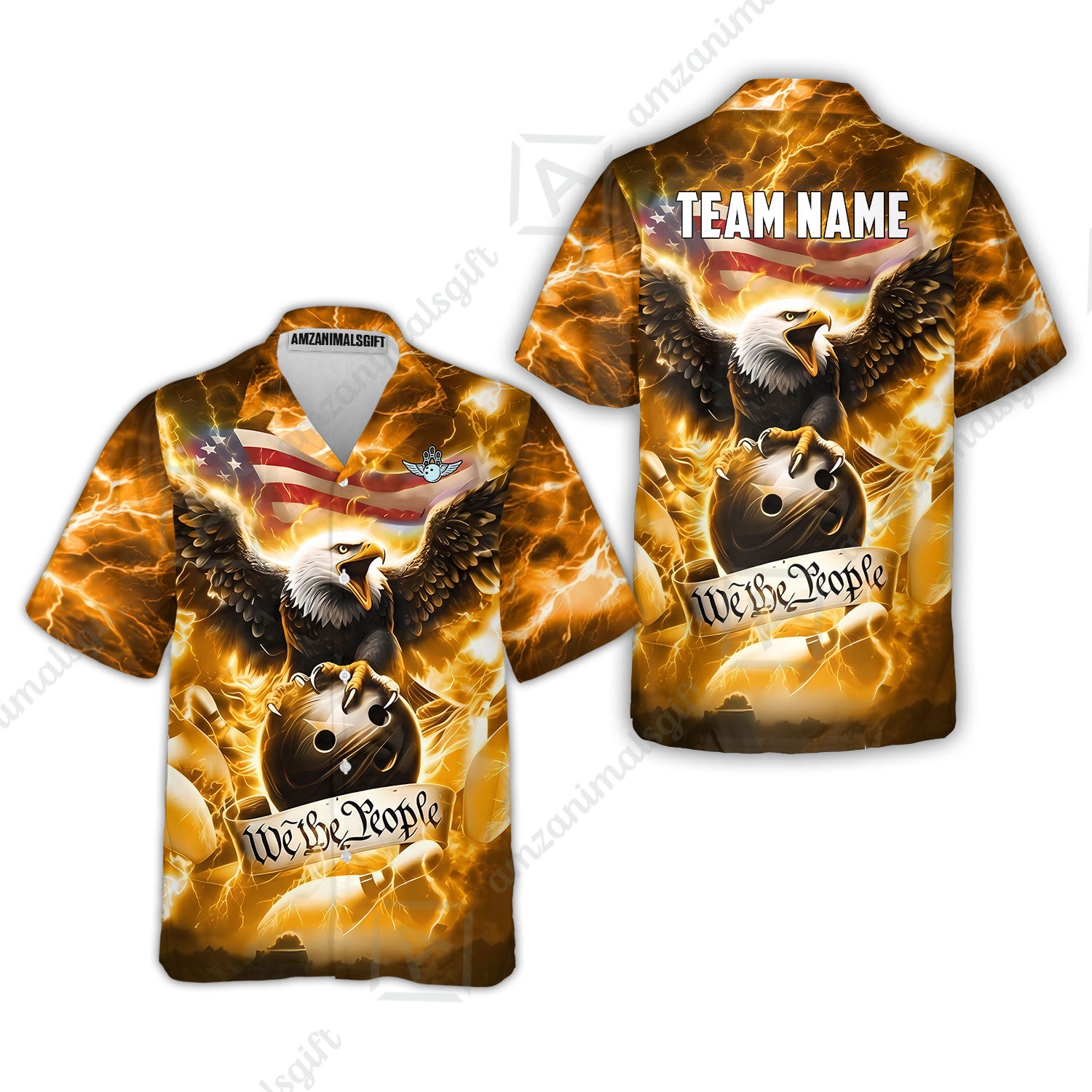 Hawaiian Shirt||Gold