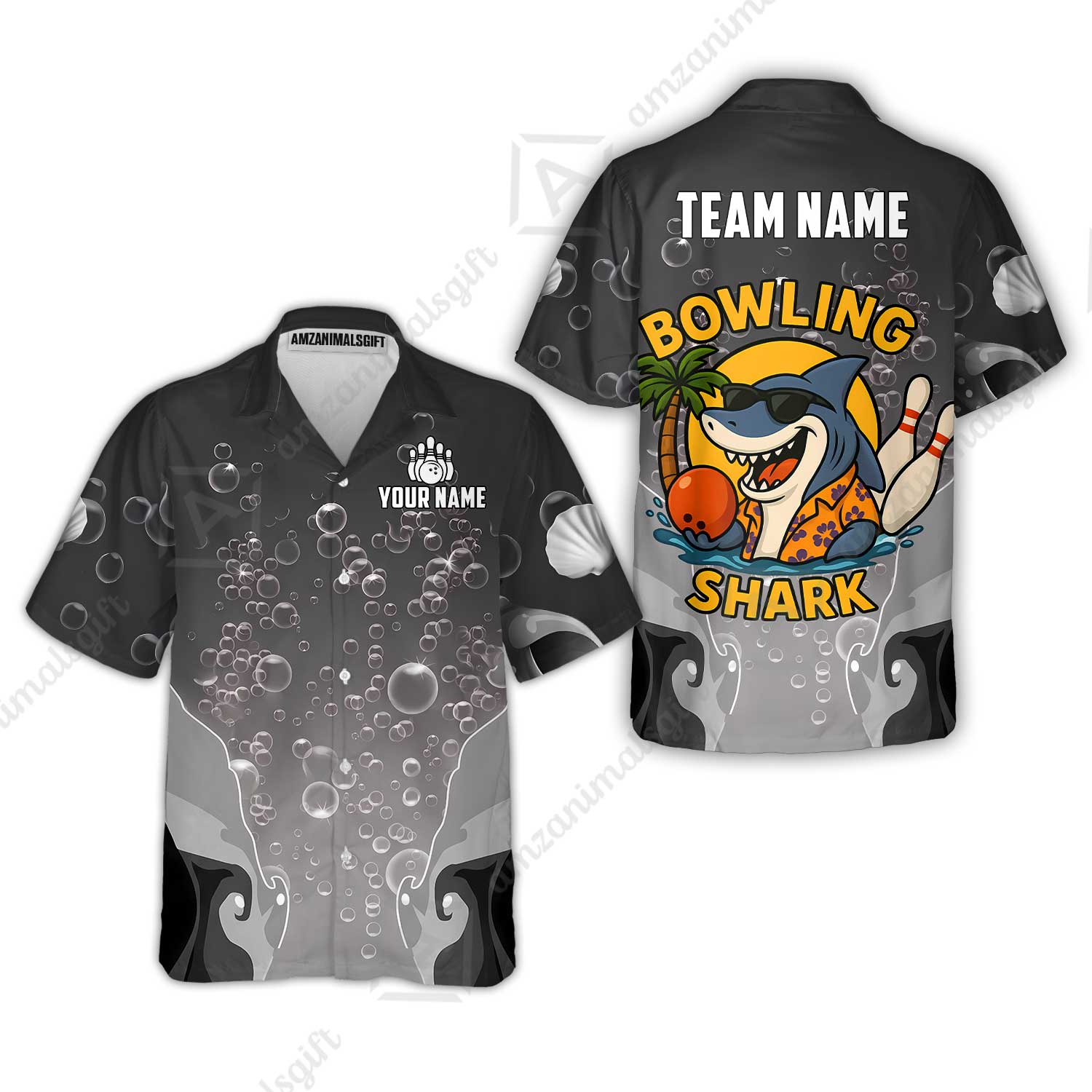 Hawaiian Shirt||Grey