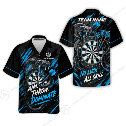 Customized Darts Team Jersey, Personalized Snake Darts Abstract Background Polo Shirt For Players With Name & Team Name