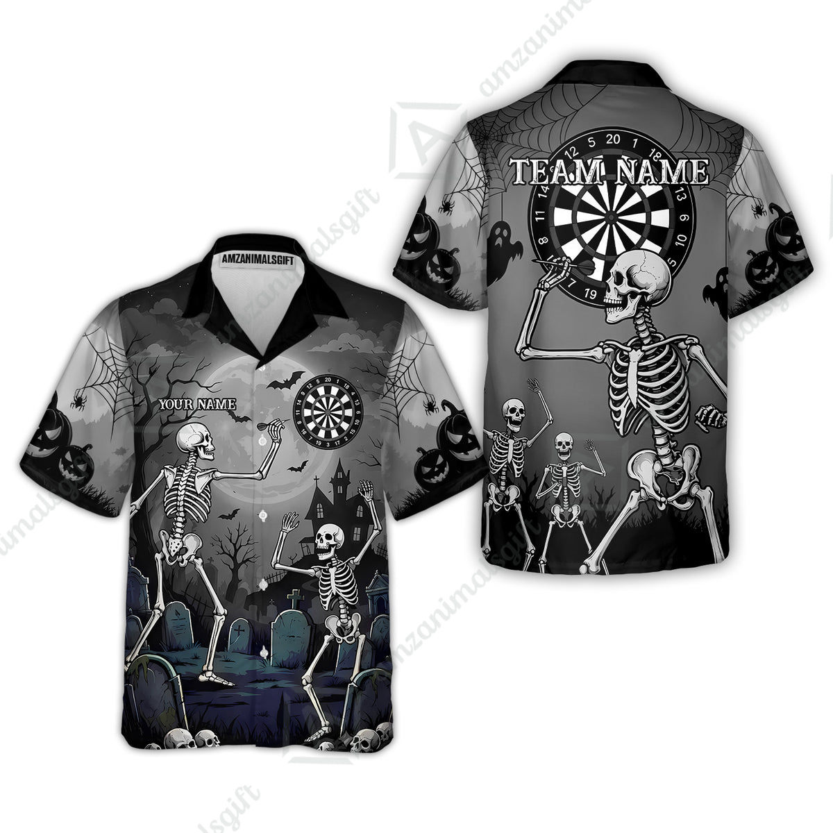 Hawaiian Shirt||Grey