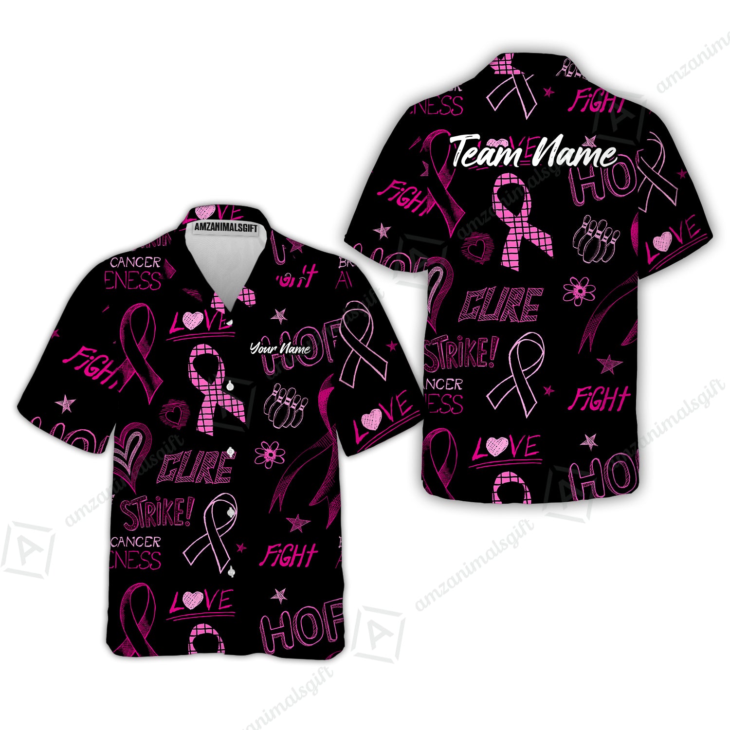 Hawaiian Shirt||Black