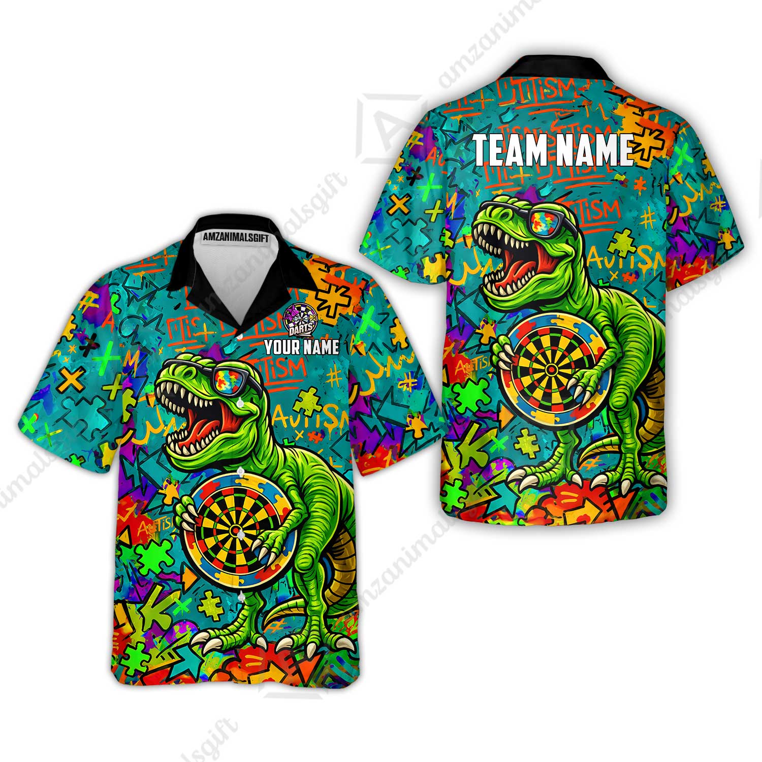 Hawaiian Shirt||Cyan