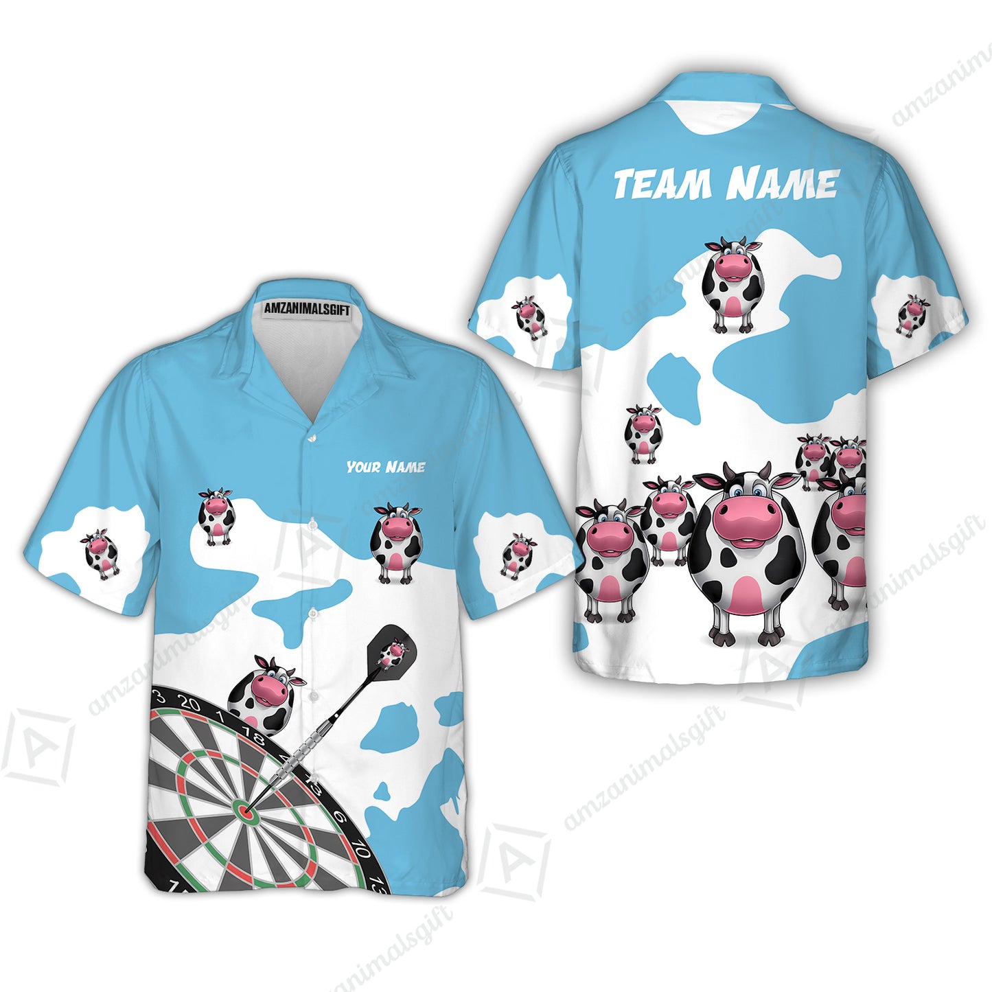 Hawaiian Shirt||Cyan